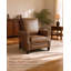 Ensemble de 2 fauteuils inclinables ZETTEN en cuir véritable, pieds en bois massif, dossier haut ergonomique, finition rivetée, facile à nettoyer et à monter, coussin épais, idéal pour le salon ou le bureau, marron.-795892227