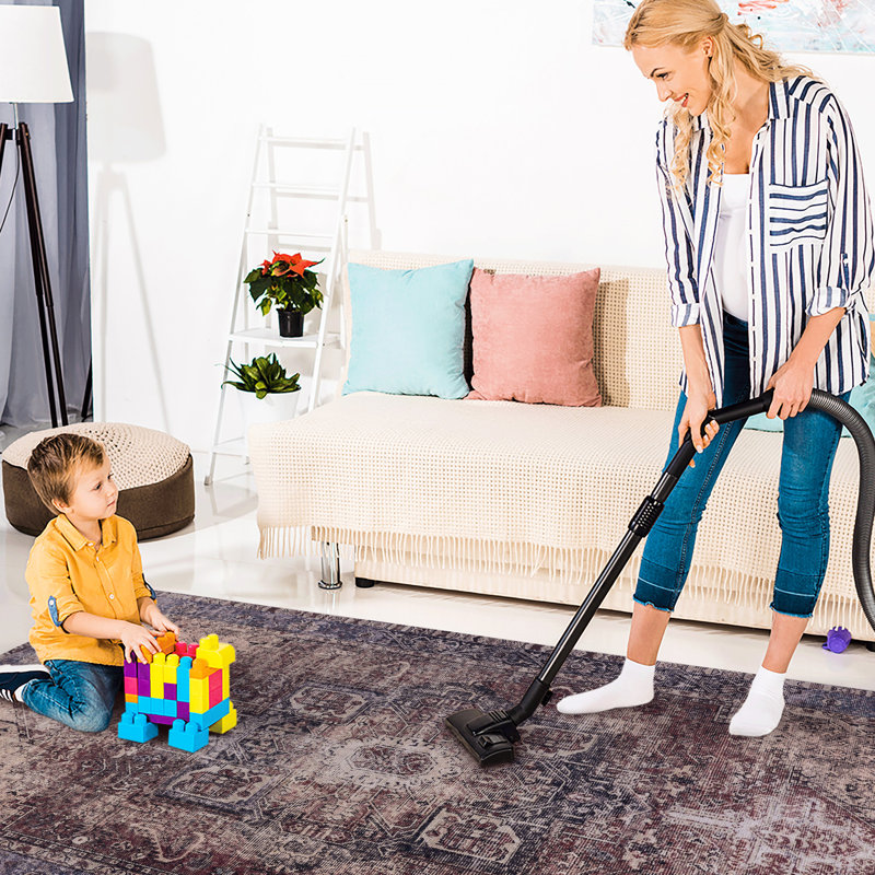 2'6''X10' Area Rug Runner, Washable Low-Pile For Bedroom, Living Room, Kitchen  Burgundy  - Non-Slip, Non-Shedding, Long-Lasting Non-Slip Non-Shedding Warmth