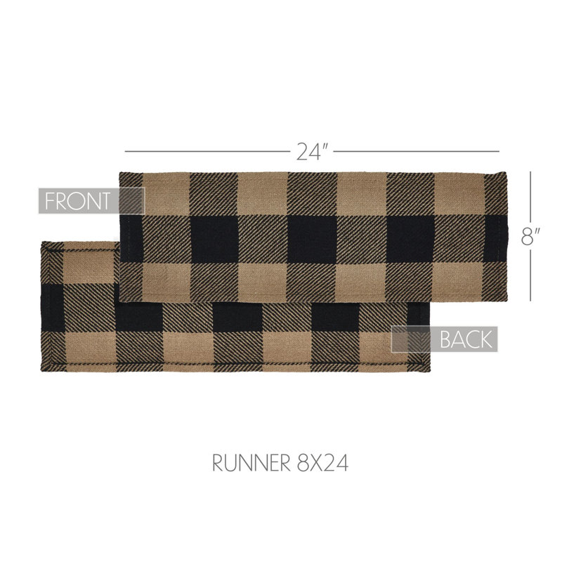 Tapis de couloir noir 12 x 36, 24 po x 8 po