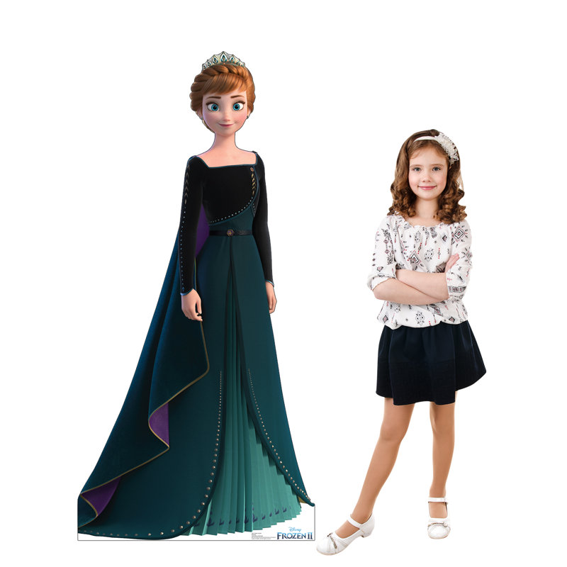 68'' Lifesize Anna Dark Green Gown Cardboard Standup