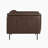 Wallas 39" Modern & Contemporary Accent Chair with Top Grain Leather, Metal Legs, High-Density Foam over Pocket Coils