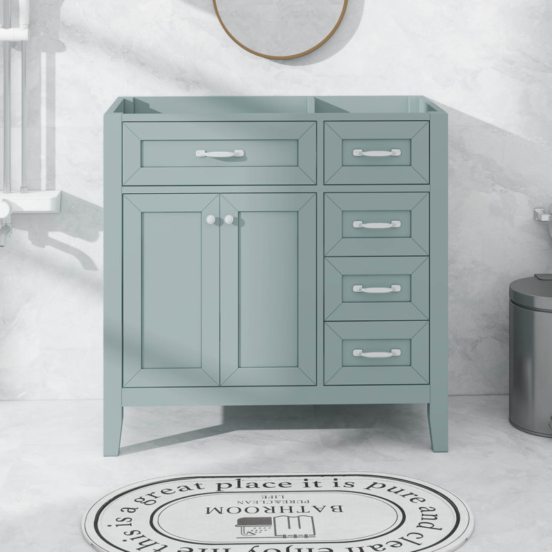 Meuble-lavabo 36 po sans lavabo, Vert