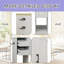 44.49" Slim AV Media Stand Game Console Stand, Media Storage Cabinet With 2 Built-In Drawers And 3 Hooks, Game Console Storage Cabinet For PS5 And Xbox-Antique White