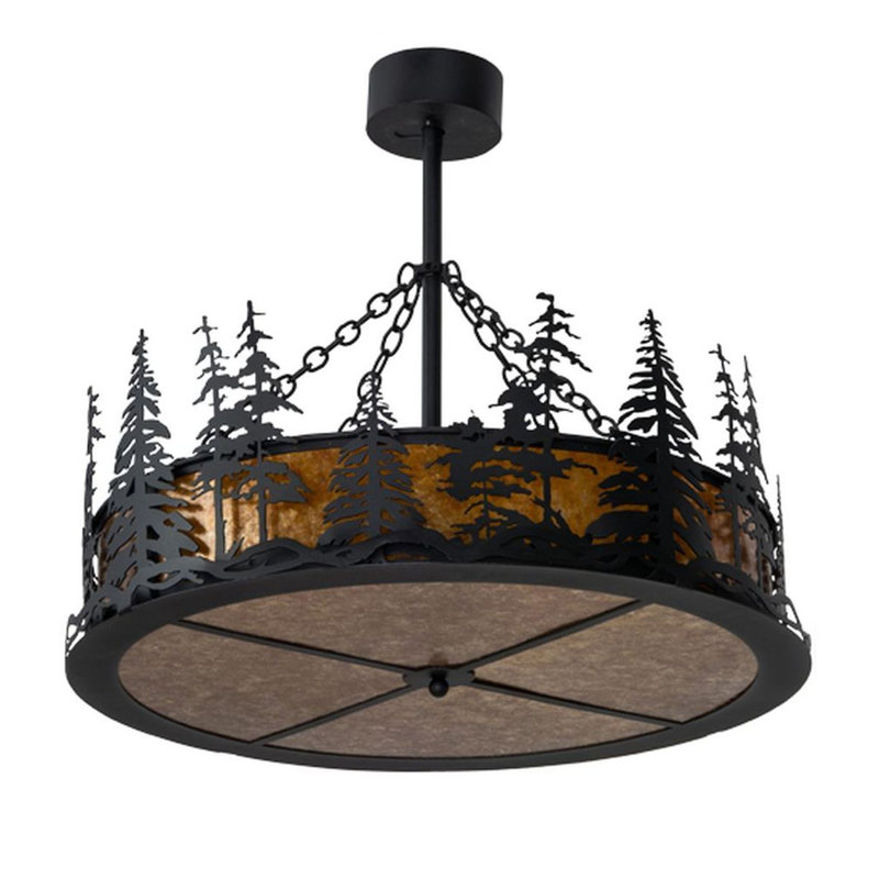 Tall Pines 4 - Light Drum Chandelier