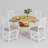 5 Pieces 35.4’’ Transitional Style Round Dining Table Set, Extendable Folding Kitchen Dining Table Set For 4 With 4 PU Upholstered Dining Chairs-1459915595-1467833792-1459915592