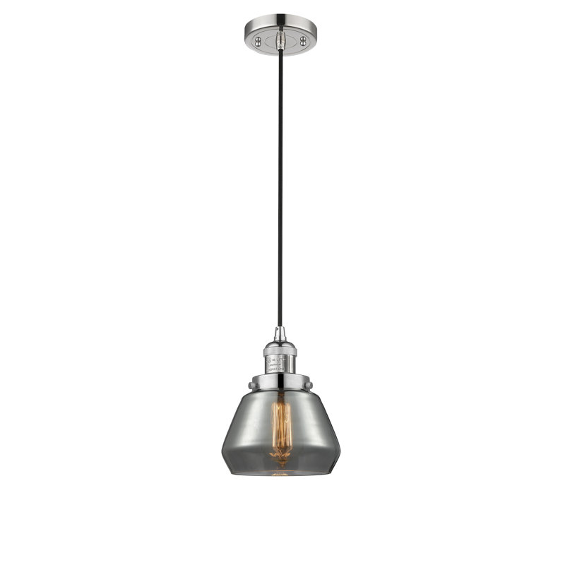 Chill 1 - Light Single Pendant, Polished Nickel, Plated Smoked, 128.63" x 7" x 7"