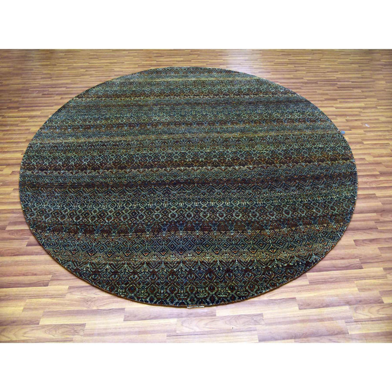 Junho One-of-a-Kind 9'10" X 9'10" New Age Round Wool Area Rug