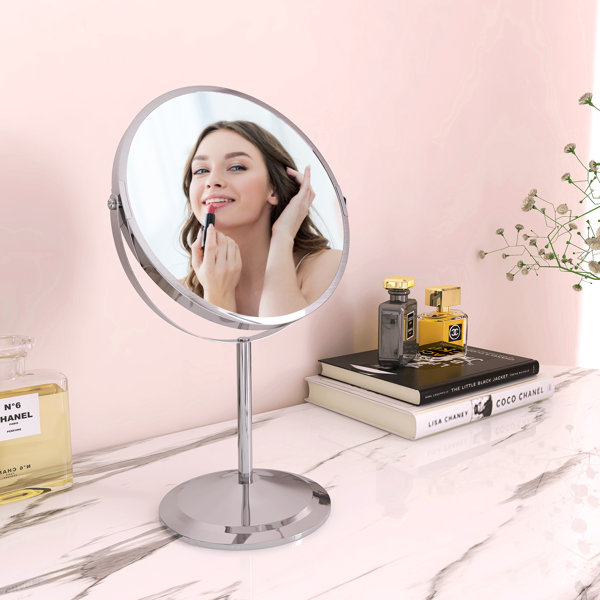Ogonbrick Double Sided 1x/3x Magnifying Makeup Mirror Tabletop Vanity Mirror  360 Degree Swivel