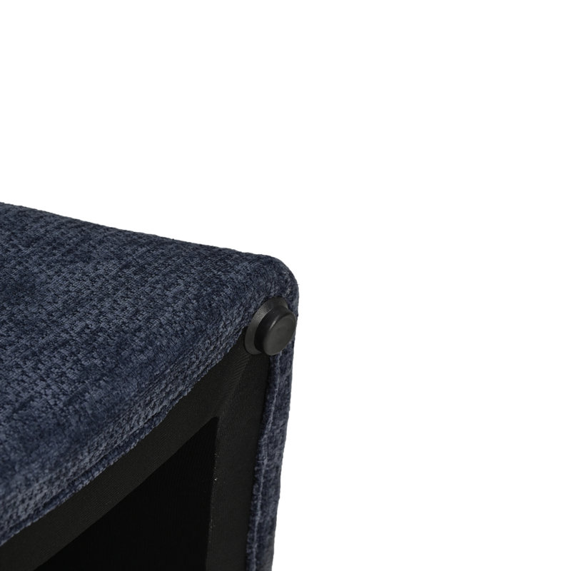 Upholstered Swivel Dining Chair, Blue