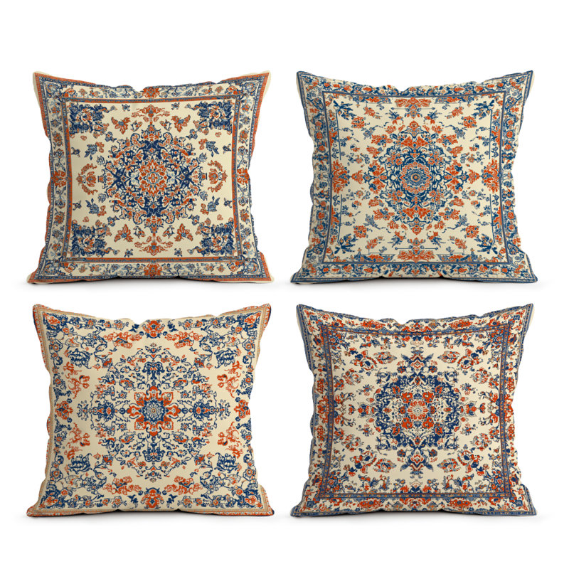 4 Pcs Bohemian Pattern Decorative Pillow Covers