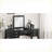 Classic Black Vanity Set with Stool, Bedroom Furniture with Flip-Down Storage | Black | Rubber Wood-1502819238-1502819243