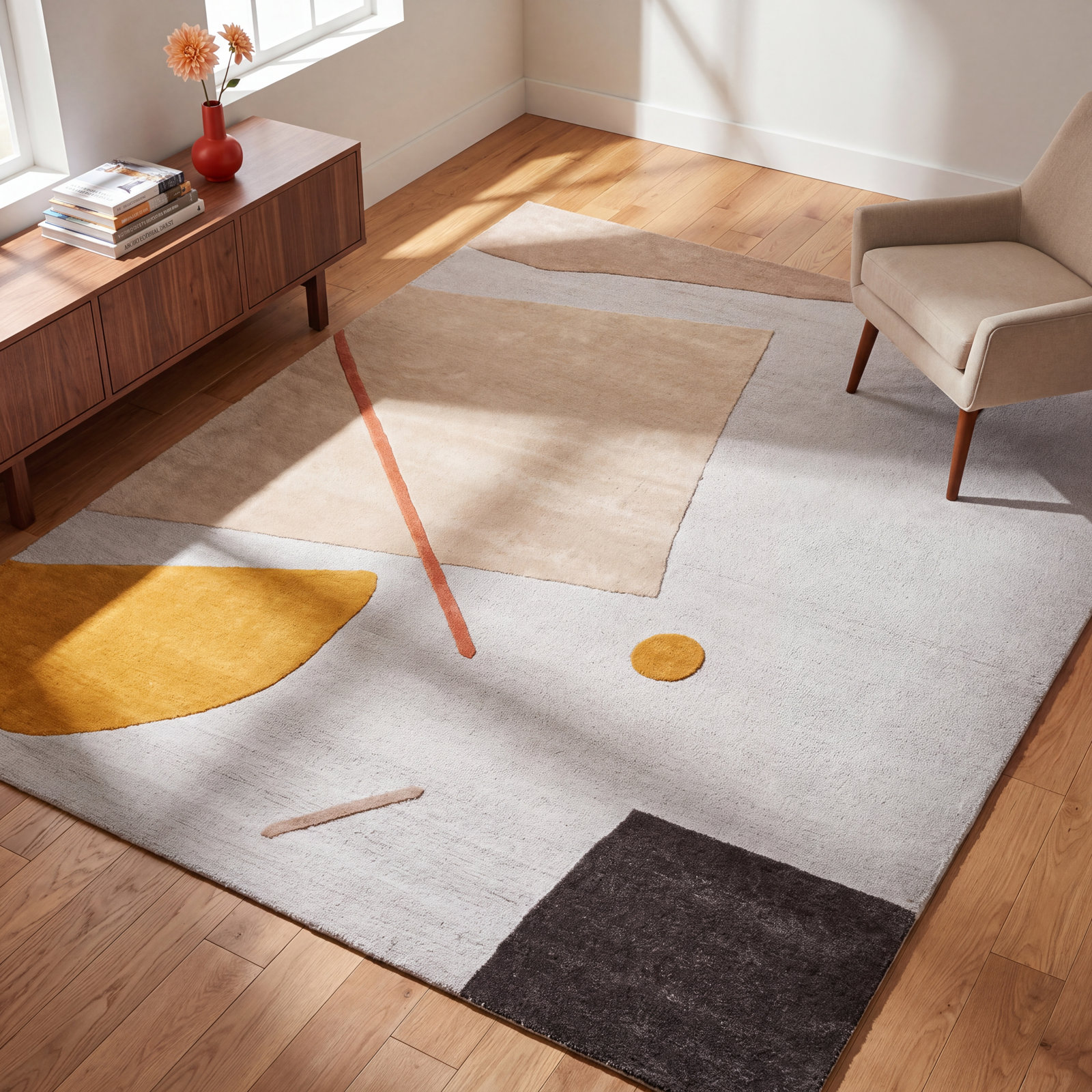 Olga Hand-Tufted Wool Rug, Rectangle 8'10" x 12'