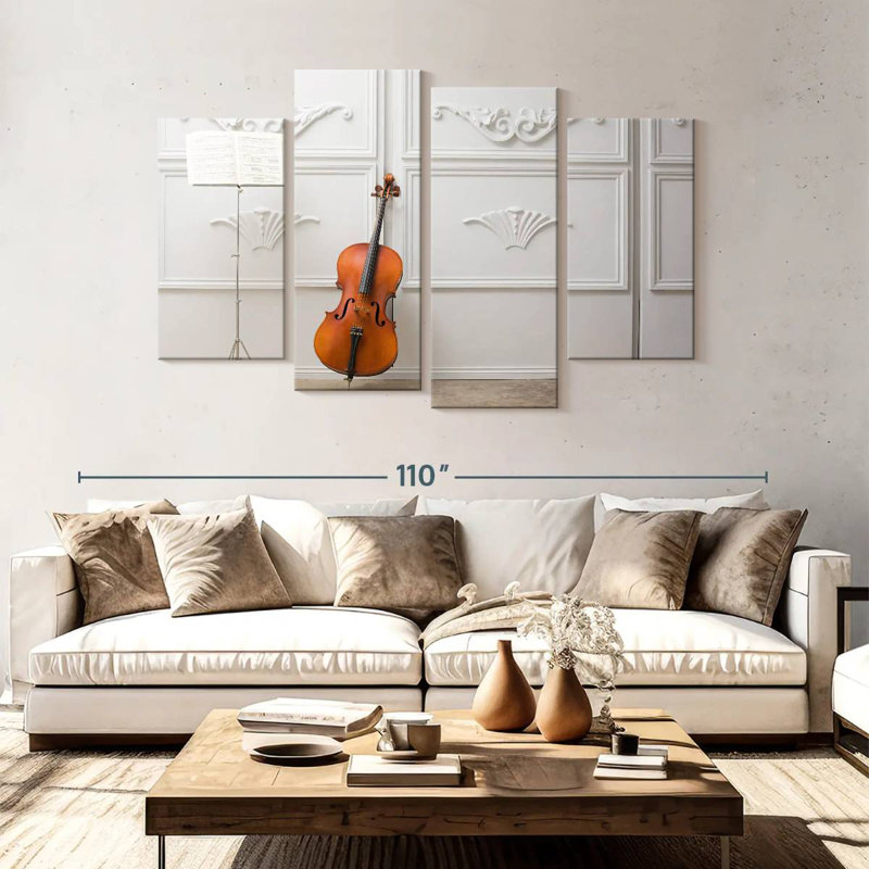 Abarca Cello And Music Stand, 54" H x 84" W