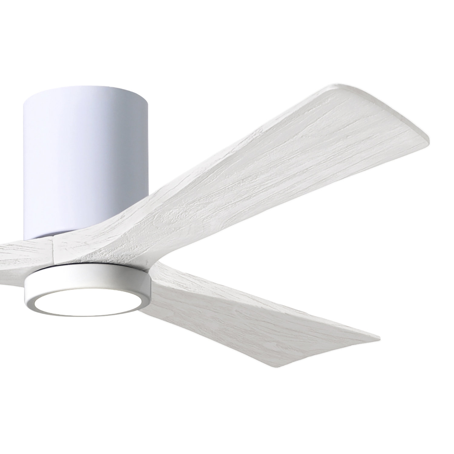 Olivier Ceiling Fan with LED Light Kit, Gloss White, Matte White, 60"