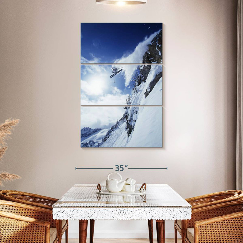 Sireci Mountain Ledge Skiing, 50" H x 32" W