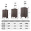20 po / 24 po / 28 po 3 pièces / ensemble en valise à roulettes ABS, valise de cabine, couleur assortie, serrure à combinaison TSA (brun)