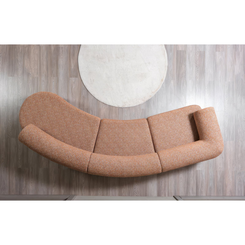 Canapé modulaire 3 pièces Prent, Tissu orange