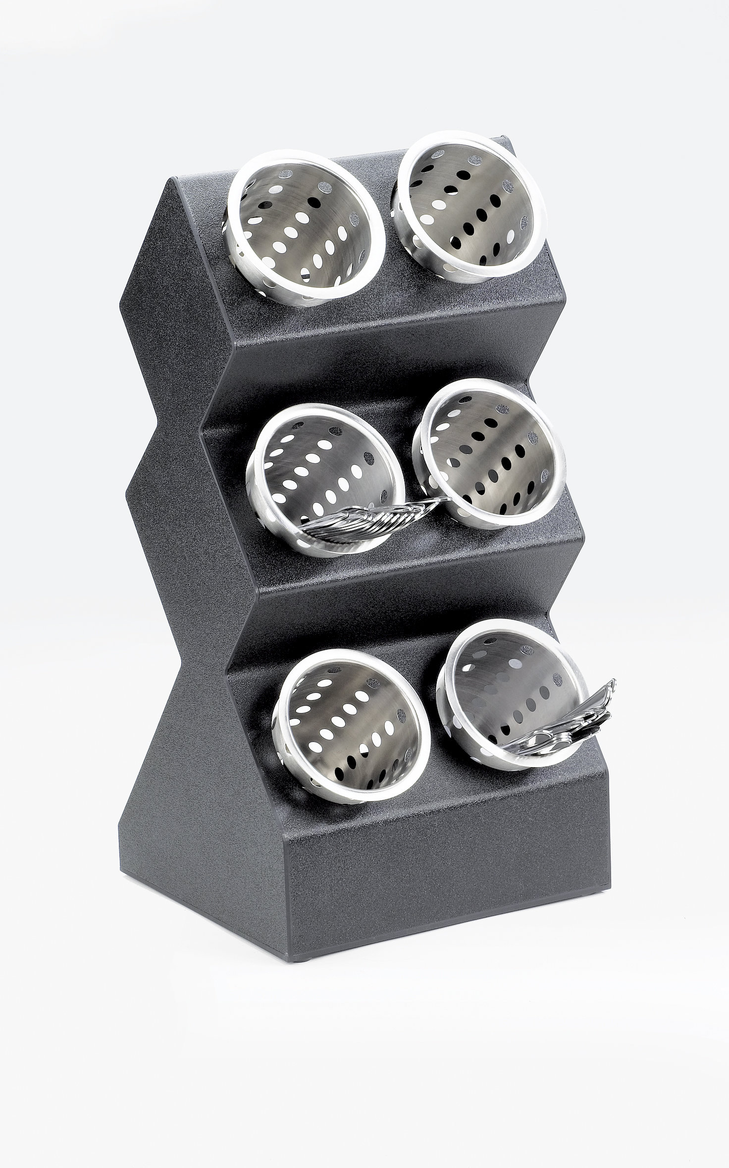 Cal-Mil Black 6-Cylinder Vertical Flatware / Condiment Display | Wayfair
