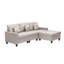 Canapé modulaire réversible 3 pièces Turmea Latitude Run® Beige avec coussins et pieds interchangeables-118805340-118805337-118805335