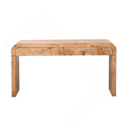 Modern Entryway Table With Burl Wood Veneer, Ideal For Multiple Rooms To Enhance Home Decor And Provide Stable Support