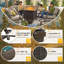 Table de foyer d'extérieur au propane en acier inoxydable H 27,17 po x l 43,3 po