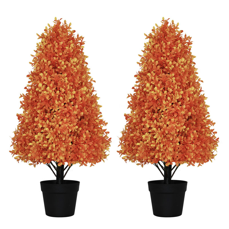 Arbres artificiels d'arbres artificiels d'arbres artificiels d'arbres artificiels artificiels de 2,5 pi 2,5 pi, Orange