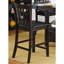 Ensemble de salle à manger à hauteur de comptoir en bois massif avec table ovale, rallonge et 4 chaises rembourrées au fini brun