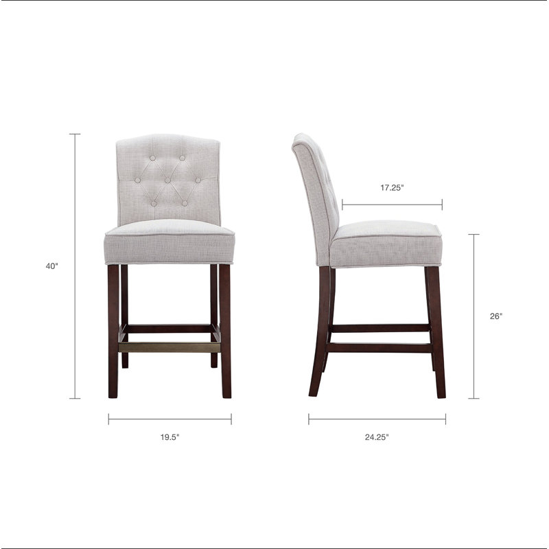 Tabouret de comptoir touffeté