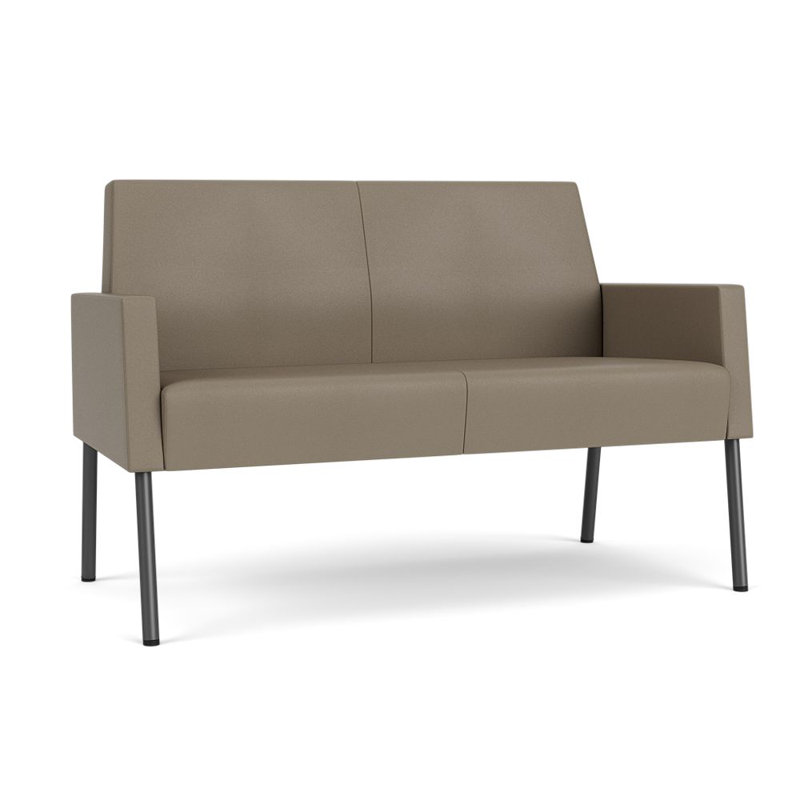 Causeuse Mystic, Acier gris anthracite, Modena blé