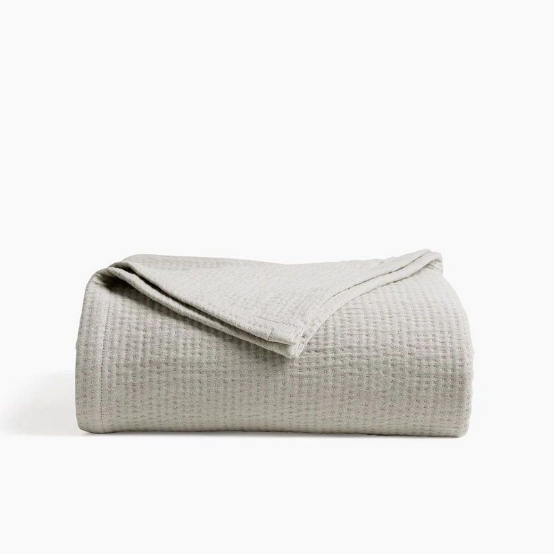 Matelasse 100% Cotton Blanket, Gray, Twin XL