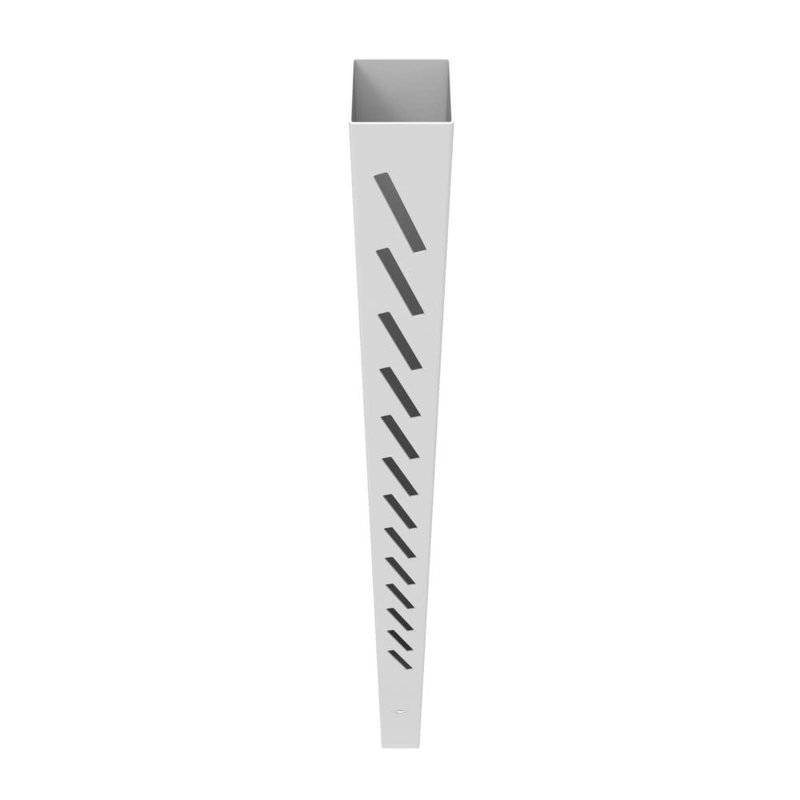 Louvered 5-in x 5-in x 102-in Right End/Gate Post, White
