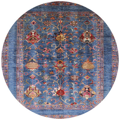 Tapis bleu / gris Ritwik
