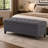 49-inch ottoman with storage, 300-pound weight capacity, suitable for living rooms, bedrooms, and entryways, linen