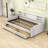Spence Twin Upholstered Daybed with Storage and Side Shelf-1236638980