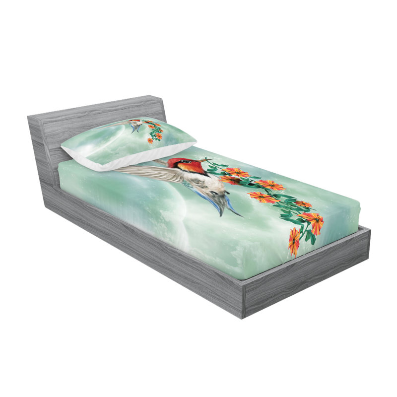 Drap-housse et coussin décoratif Ambesonne, Ensemble de draps pour lit simple TG + 2 taies d'o