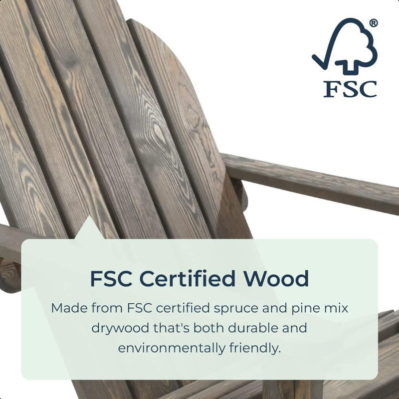 Cambell Wood Outdoor Adirondack Chair