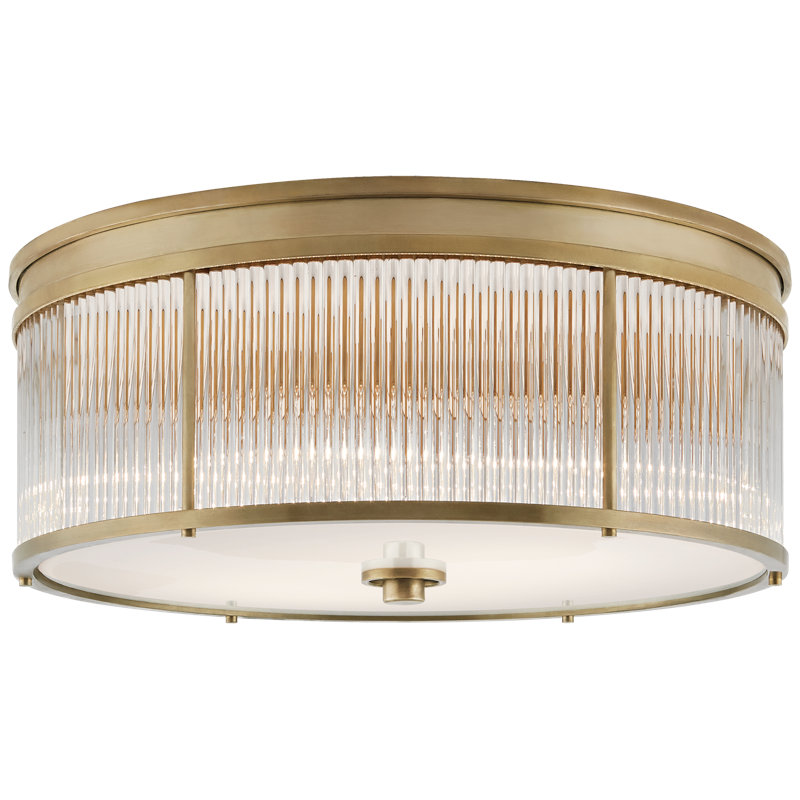 Ralph Lauren Allen 3 - Light Flush Mount, Natural Brass, 7"H x 18"W x 18"D