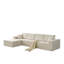 Canapé modulaire de 139,3 po, canapé désossé, sans assemblage, canapé nuage avec repose-pieds et 2 coussins, parfait pour les salons et les chambres à coucher beige-213864178