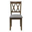Ensemble de 4 chaises de salle à manger ergonomiques en bois avec assise rembourrée en lin