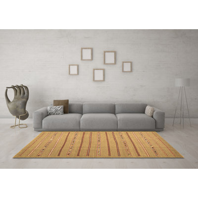 Tapis contemporains brun lavable à la machine 2631