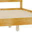 Base de lit style Mid-Century moderne avec tête de lit courbée en rotin-133434594-133434592