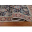 Tapis bleu marine en laine noué à la main de conception unique 7 pi 0 po x 9 pi 9 po Briela