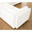 Chenille blanche moderne avec 2 sièges et rangement, cylindrique, revêtement d'ameublement doux et élégant 2-759010665