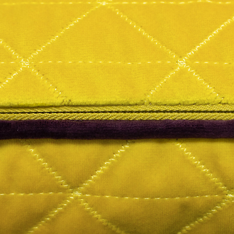 Geometric Square Cushion, Ceylon/Aubergine