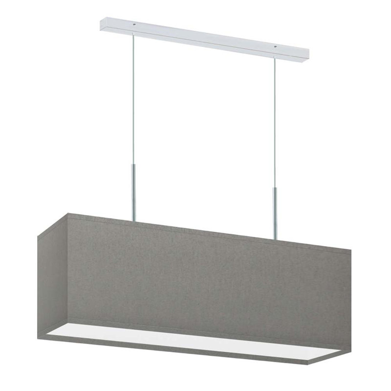 Gener 2 - Light Square/Rectangle Pendant, Grey, White