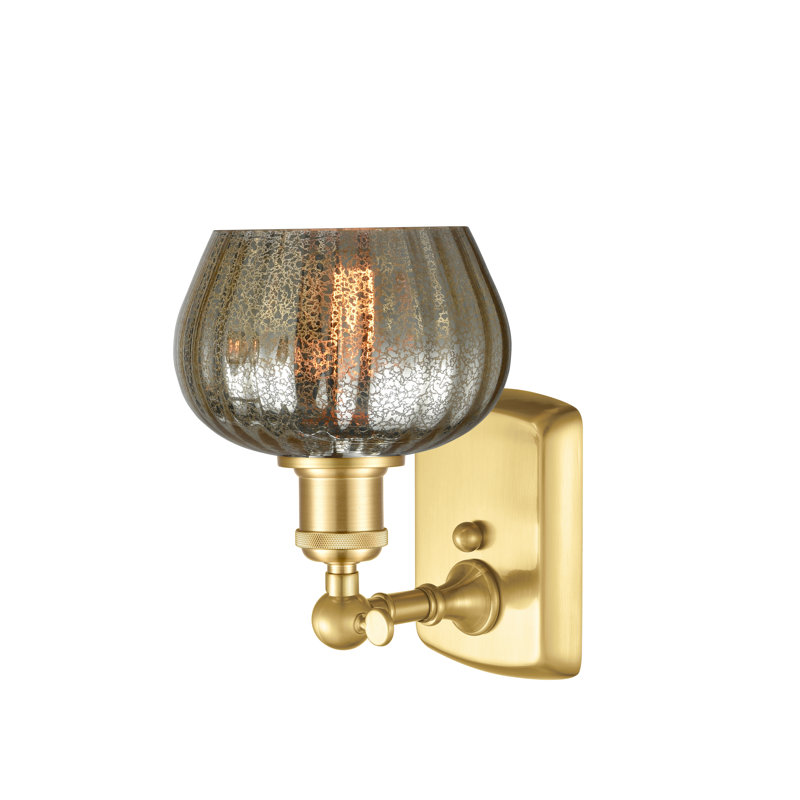 Patrina Armed Sconce, Mercury, LED, Satin Gold