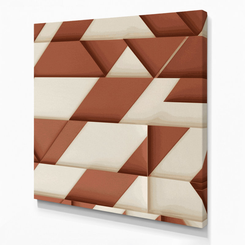 Minimalisme 58, art mural sur toile beige, H 16 po x l 16 po