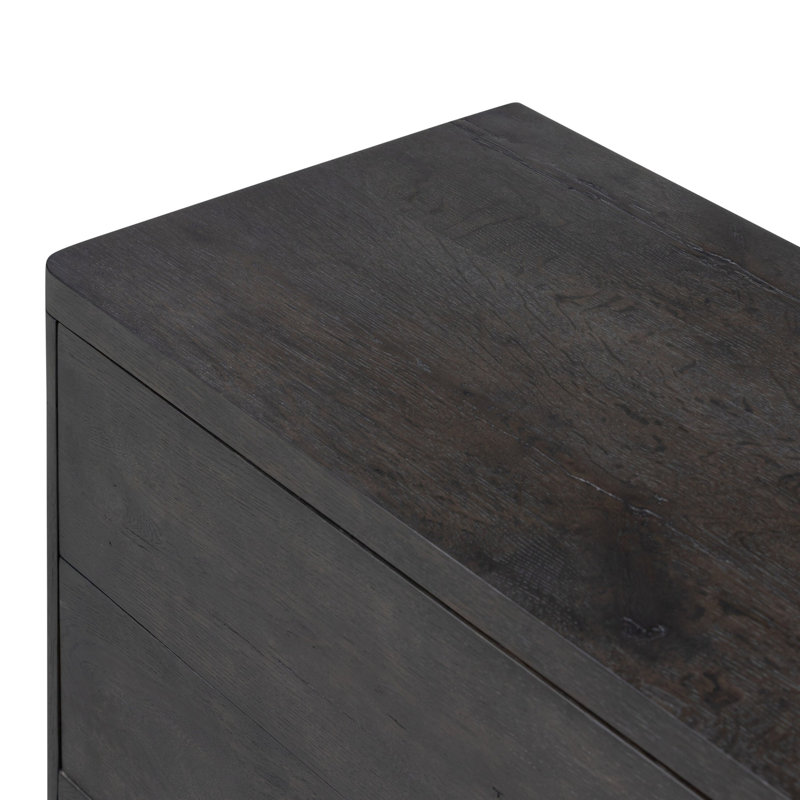 Noeline Nightstand-Smoked Black Oak Veneer, Smoked Black Oak