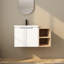 Meuble-lavabo flottant simple 36 po avec plateau en céramique Griet
