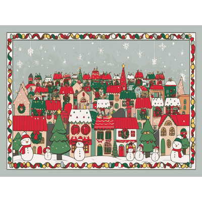 Tapis de vacances d'hiver de Noël lavable The Holiday Aisle®